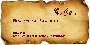 Modrovics Csenger névjegykártya